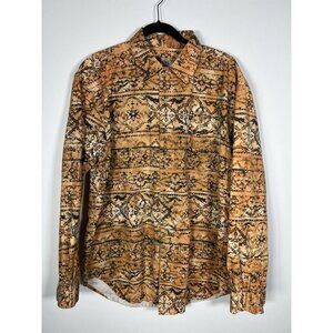 Vintage The Territory Ahead aztec batik button down outdoor equestrian shirt XL